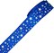 Stars Printed Grosgrain Ribbon 5 Yards 1 Inch - Blue Solid Grosgrain Ribbon with White Stars -Perfect for Crafts - DIY Hair Accessories - Bows - Sewing - Gift Wrapping